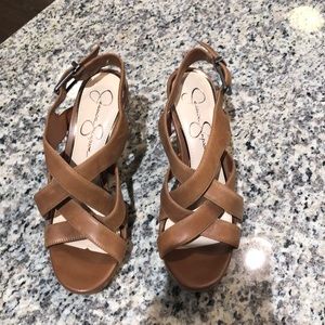Jessica Simpson *WORN ONLY ONCE* Brown Wedges